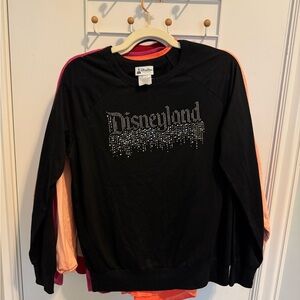 Disneyland Black Sweater with Rhinestone Design